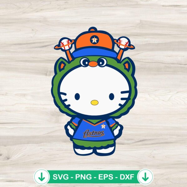 Hello Kitty Houston Astros SVG file for cutting machines