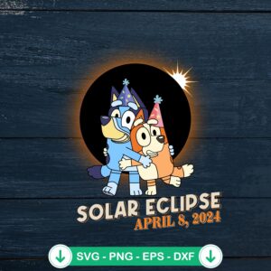 Bluey Bingo Total Solar Eclipse SVG file, cutting file for Cricut
