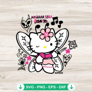 Hello Kitty Manana Sera Bonito svg file cutting file for cricut
