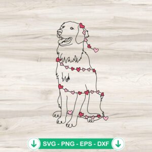 Golden Retriever Dog SVG file for cricut and cutting machine