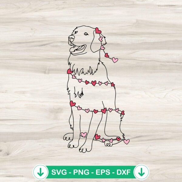 Golden Retriever Dog SVG file for cricut and cutting machine