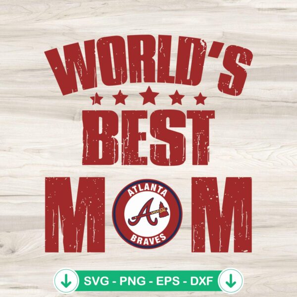 Atlanta Braves SVG file for Baseball Mom, cutting file