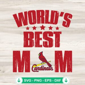 Arizona Cardinals World's Best Mom SVG file for Cricut cutting