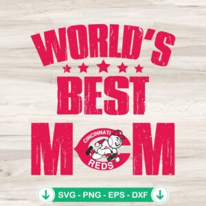 Cincinnati Reds Mom SVG file for Cricut cutting machine