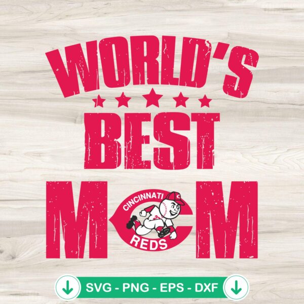 Cincinnati Reds Mom SVG file for Cricut cutting machine