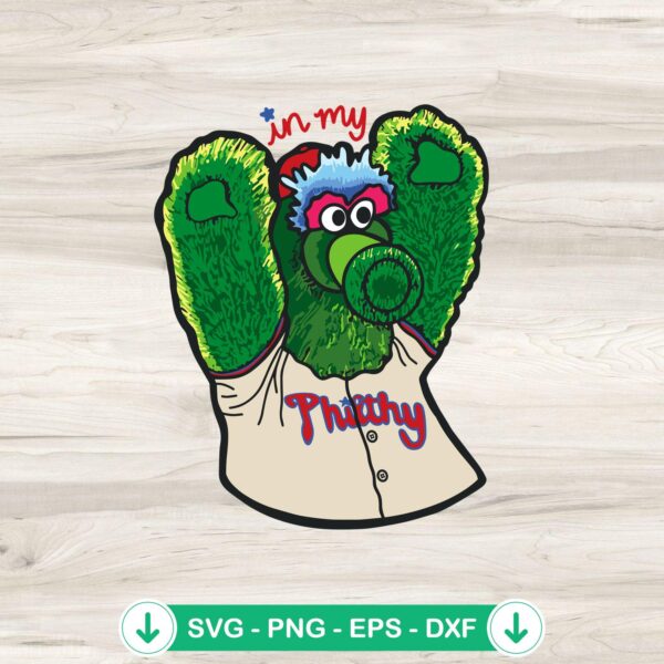 Philadelphia Phillies Phanatic Mascot SVG file for cutting