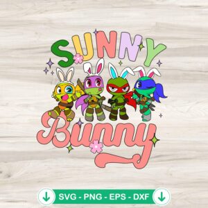 Ninja Turtle Sunny Bunny Easter SVG file for cutting machines