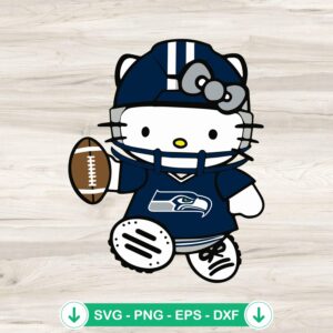 Sea Hawk Hello Kitty Football SVG file, cricut svg cut file