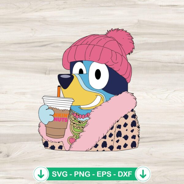 Bluey Grandma Dunkin' Donuts SVG file - cricut svg cutting file