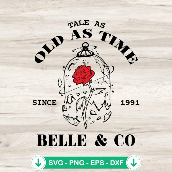 Tale As Old As Time SVG file for Cricut and cutting machines