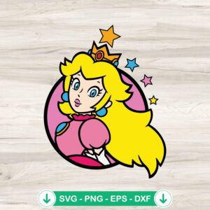 Princess Peach SVG file for Cricut cutting machine