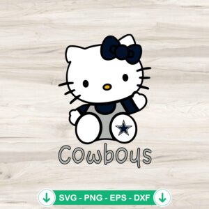 Hello Kitty Cowboys SVG file for Cricut cutting machine
