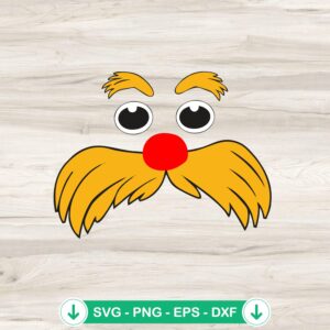 The Lorax Red Nose Day svg file for Cricut cutting