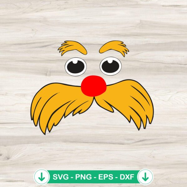 The Lorax Red Nose Day svg file for Cricut cutting