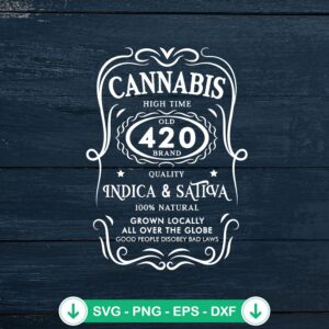 Cannabis High Time 420 SVG file for cutting machines