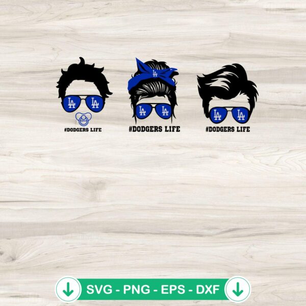 Family Dodgers Life SVG file for Cricut, sport-themed cut file