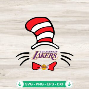 Dr Seuss Hat LA Lakers SVG file, cut file for Cricut