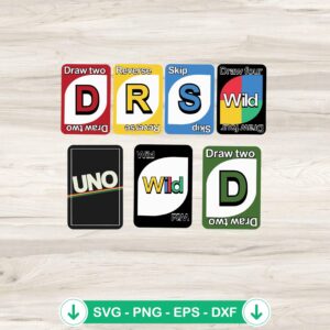 Uno Game SVG file for cutting machines, cricut svg