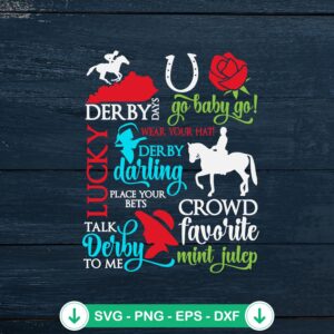 Talk Derby To Me SVG file for Cricut, cutting file