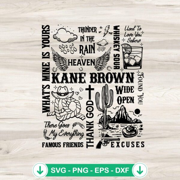 Kane Brown Country Music SVG file for Cricut, cut files