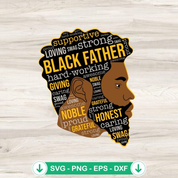 Black Father African Man SVG file - Cricut cutting file