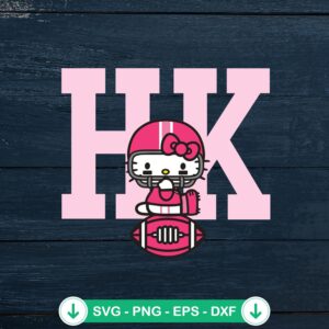 Pink Hello Kitty Football SVG file, Cricut cut file