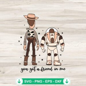 Vintage You Got Friend In Me SVG file for Cricut cutting