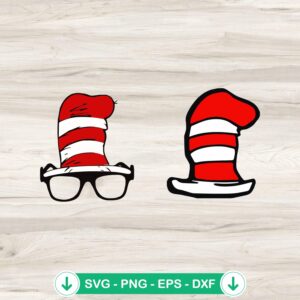 Dr Seuss hat bundle svg file for cricut cutting machine