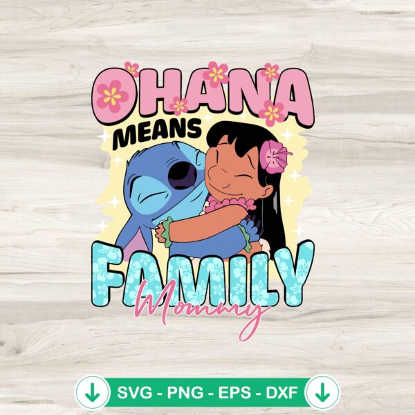 Lovely Lilo And Stitch Mommy SVG file for Cricut cutting