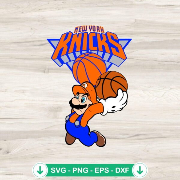 Super Mario Basketball SVG file for New York Knicks team