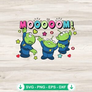Pizza Planet Alien Mother's Day SVG file for cricut cutting machine