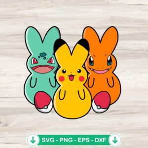 Cute Pokemon Easter Bunny svg file for Cricut cut files