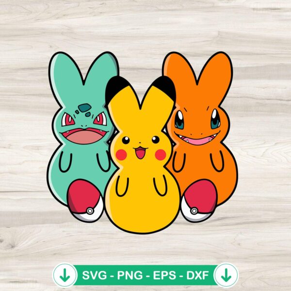 Cute Pokemon Easter Bunny svg file for Cricut cut files