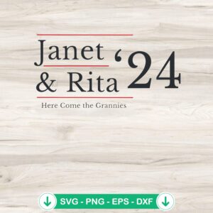 Funny Bluey Janet Rita SVG file for cutting machines