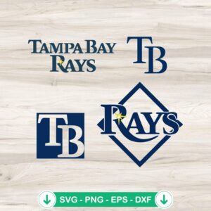 Tampa Bay Rays baseball bundle SVG file for Cricut cutting machine