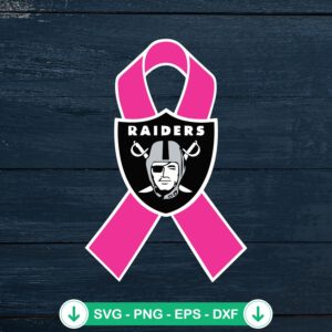 Las Vegas Raiders Pink Ribbon SVG file for cutting machines