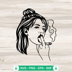 Woman Smoke Weed SVG file, cricut svg cut file