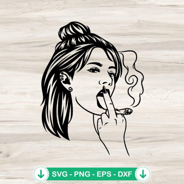 Woman Smoke Weed SVG file, cricut svg cut file