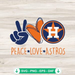 Peace Love Astros SVG file for Cricut and cutting machine