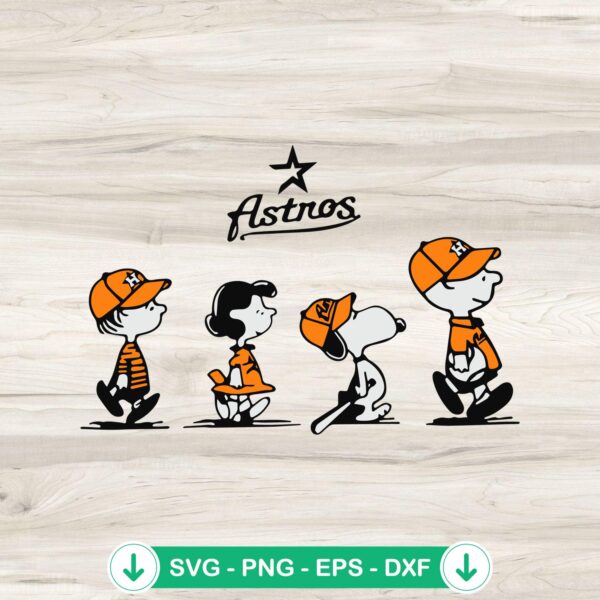 Houston Astros Peanuts Movie svg file for cricut cutting machine