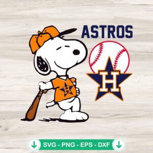 Houston Astros Snoopy baseball SVG file for cricut cutting machine