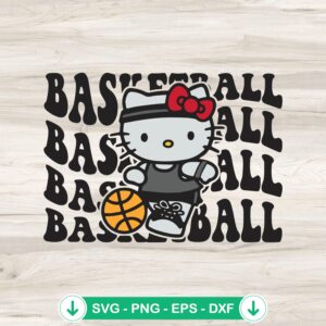 Hello Kitty Basketball SVG cut file for Cricut