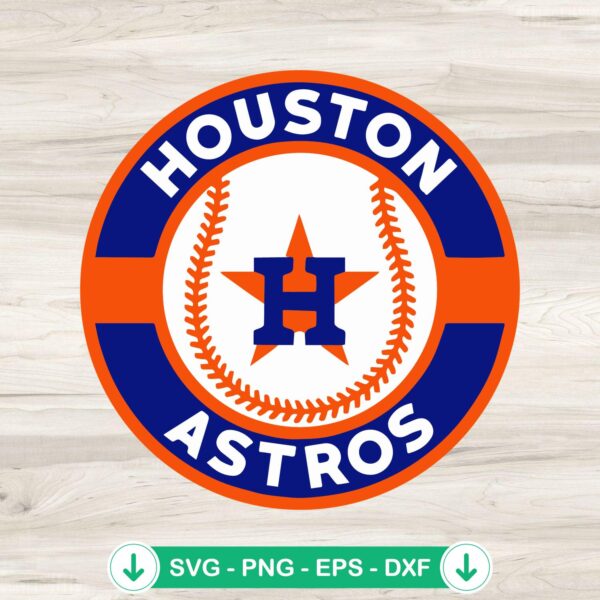 Houston Astros Baseball logo SVG file for cricut cutting machine