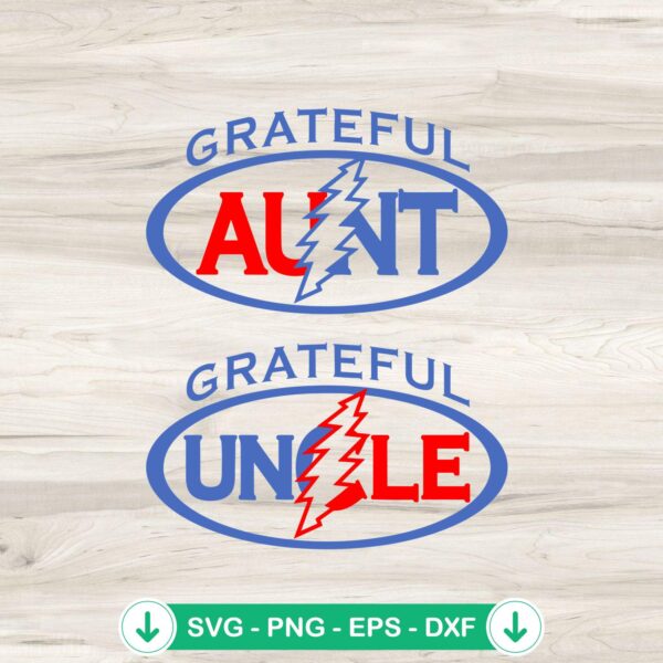 Grateful Aunt and Uncle SVG file, cricut svg cutting file