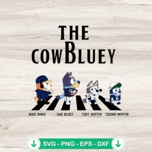 Cowboys Bluey SVG file for Cricut cutting machine