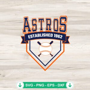 Vintage Astros Established 1962 SVG file for Cricut cutting machine