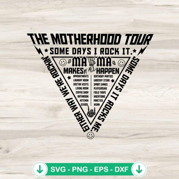 The Motherhood Tour SVG file for Cricut, cut file