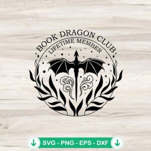 City Of Starlight Book Dragon Club SVG file for Cricut