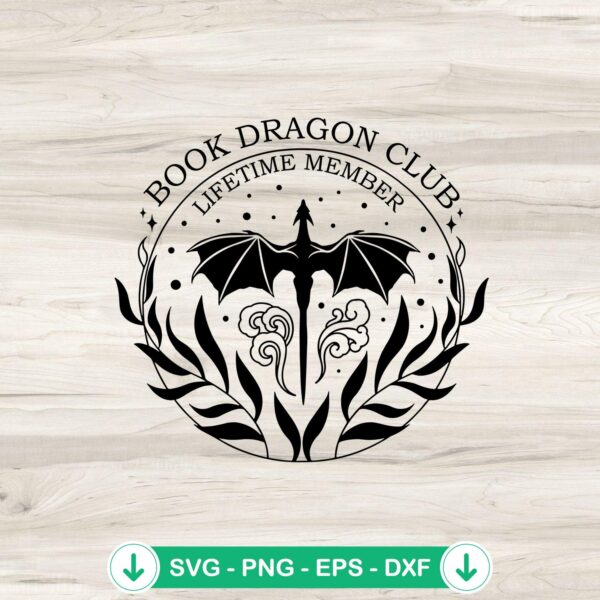 City Of Starlight Book Dragon Club SVG file for Cricut