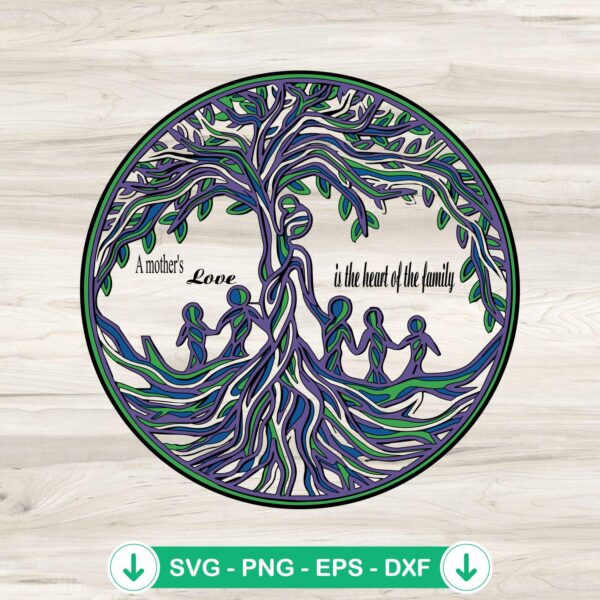 Mother Tree And Her Child SVG file for cricut cutting machine
